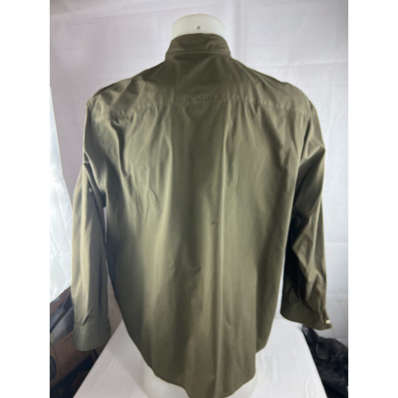 Men’s Open Trails Long Sleeve Cotton Button Up Shirt Size 3XL Olive Green Casual - Picture 2 of 3